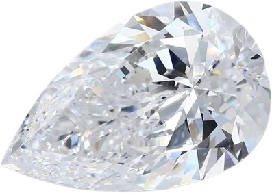 1.51 Carat F VS1 Pear Natural Diamond