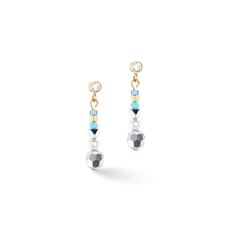 Ocean Vibes Turquoise Gold Earrings