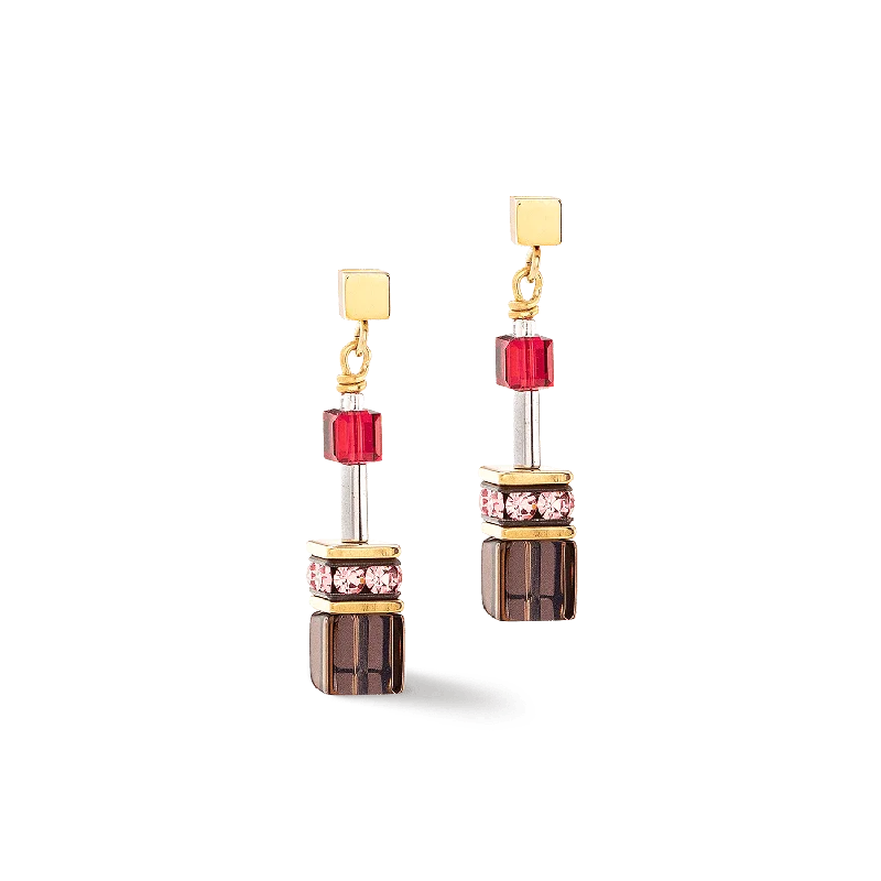 Multicolor Energy GeoCube Earrings