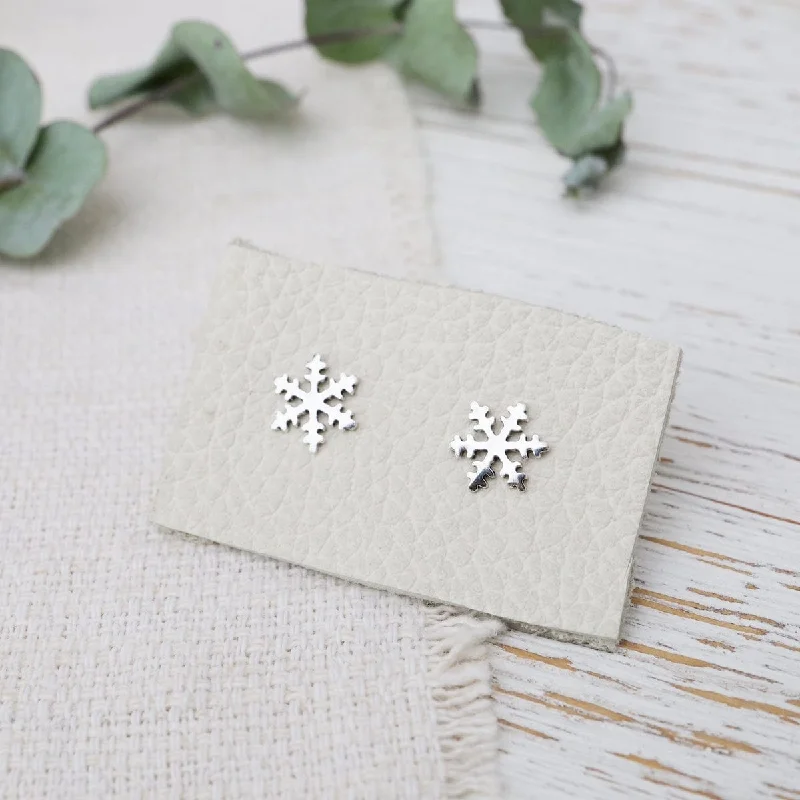 Sterling Silver Snowflake Post Earrings