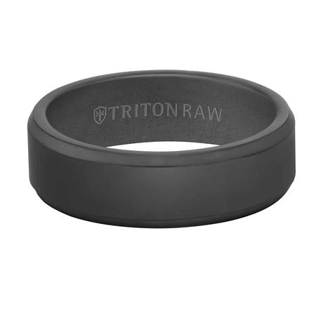 7mm Tungsten Bevel Edge Band with Sandblast Finish