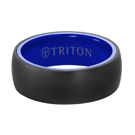 8mm Raw Blue Creamic Round Edge Ring