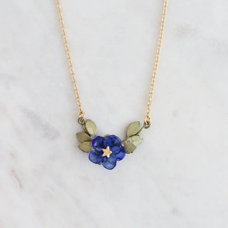 Blue Violet Bar Necklace