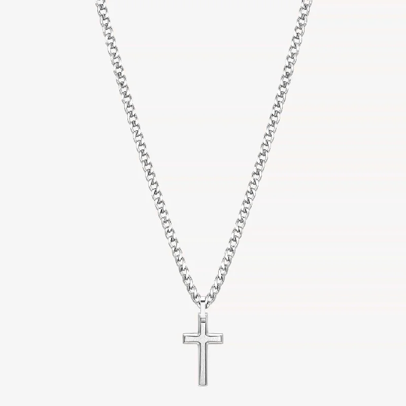 Stainless Steel Cross Chain Necklace