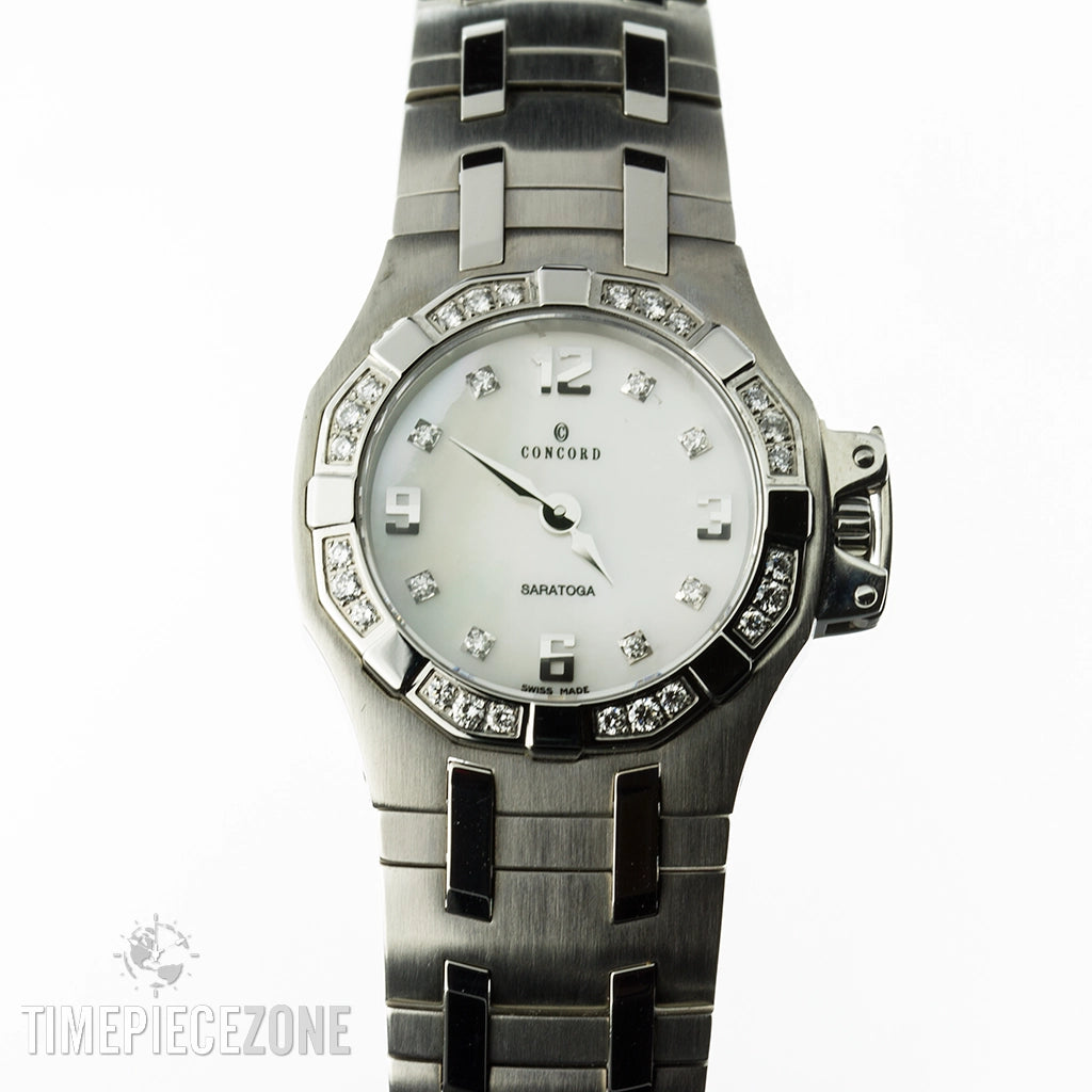 Concord Saratoga Watch MOP Dial Diamonds 24mm Quartz (FINAL SALE)