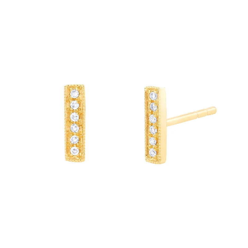 Diamond Bar Earrings