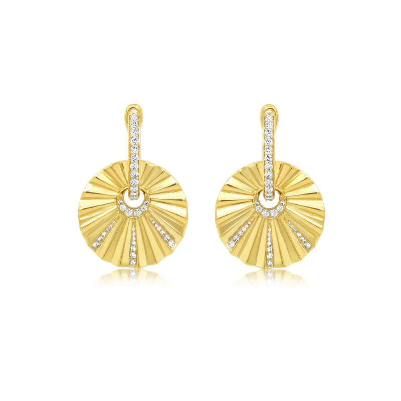 Diamond Fan Earrings