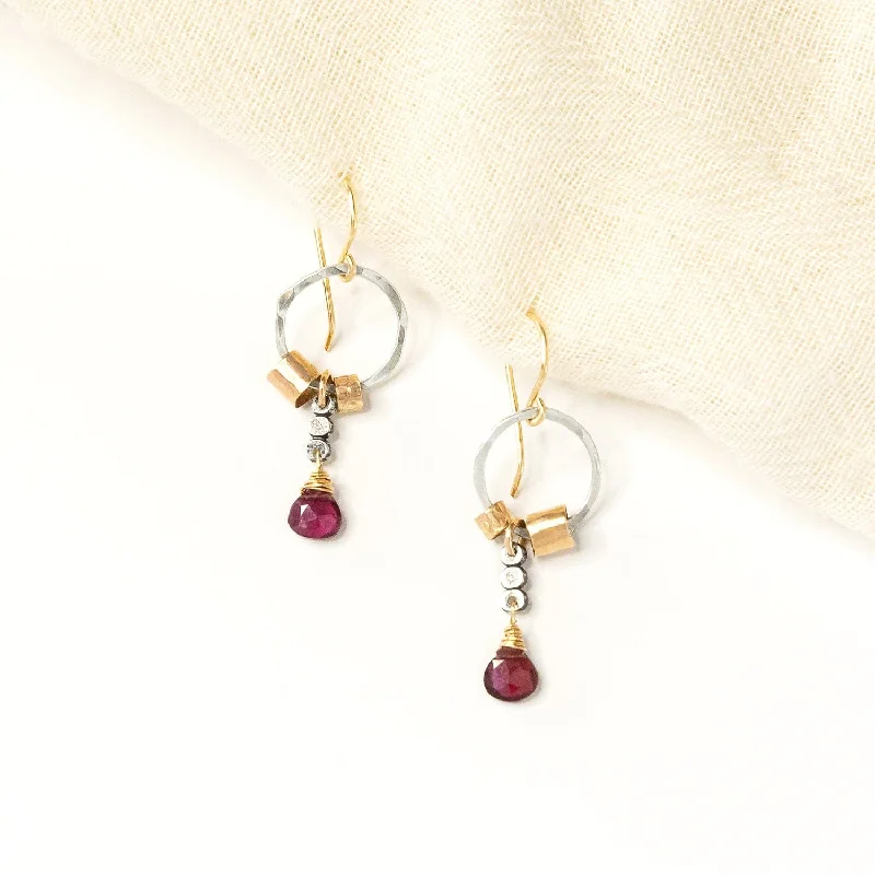 Garnet Drip Earrings