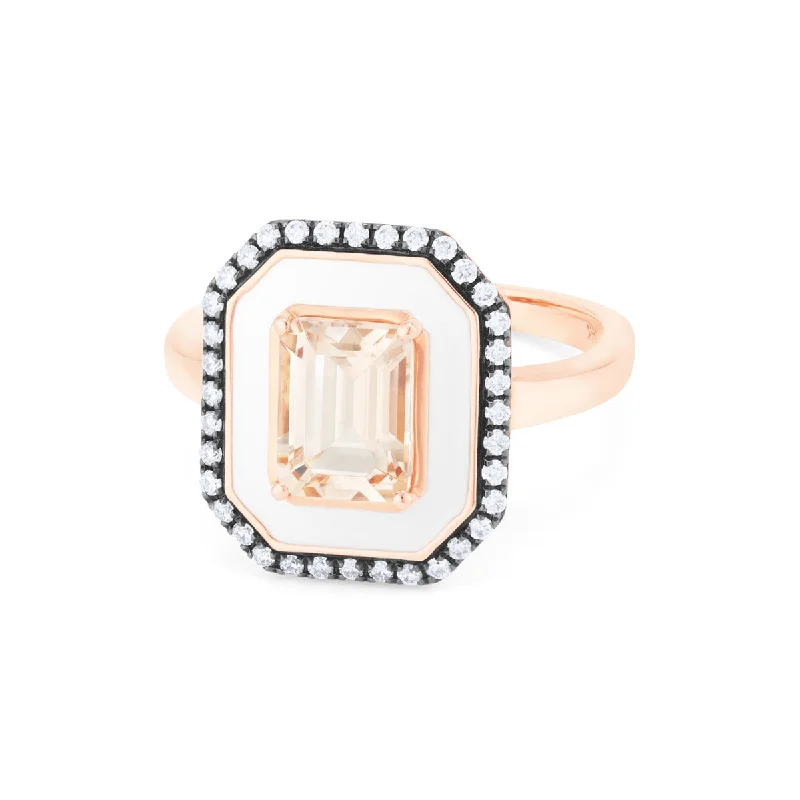 Enamel with Morganite Ring