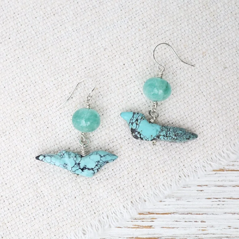 Turquoise Bird Earrings