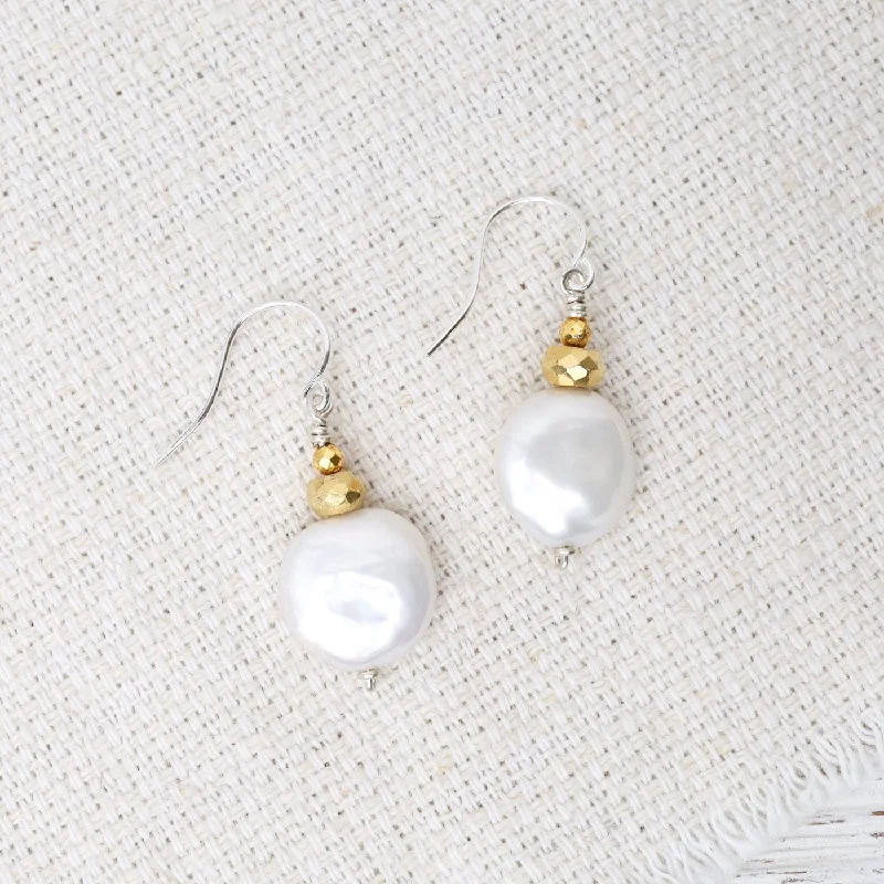 White Pearl Earrings