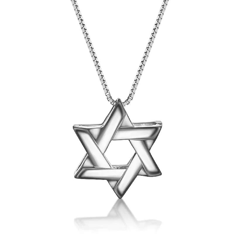 Lineal Star of David Necklace - 20"