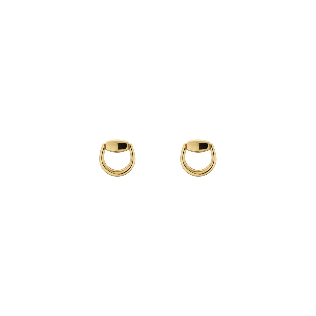 Gucci 18K Yellow Gold Horsebit Earrings