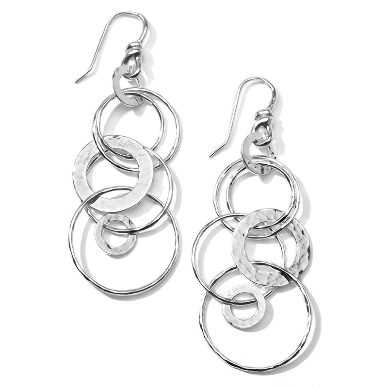 Ippolita Sterling Silver Classico Hammered Jet Set Earrings