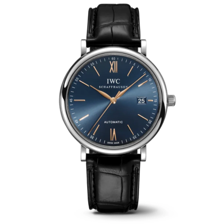 IWC Portofino Automatic Blue Dial Stainless Steel Black Strap 40mm