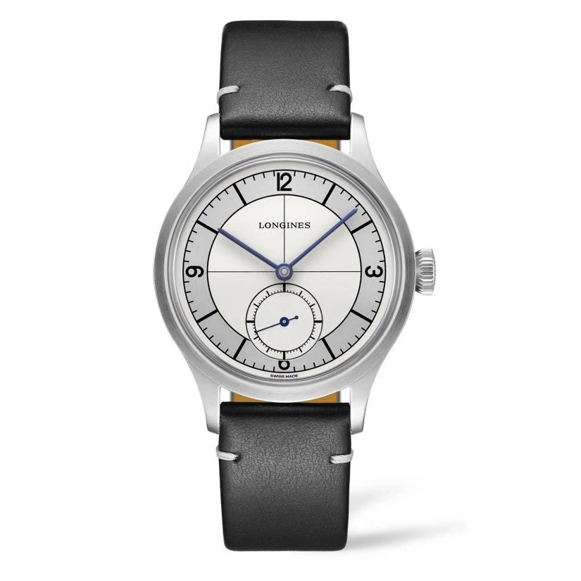 Longines Heritage Classic Silver Dial Black Strap 38mm Automatic