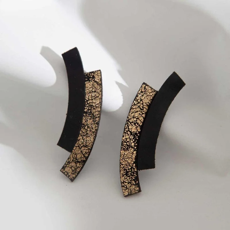 Black & Gold Duo Earrings