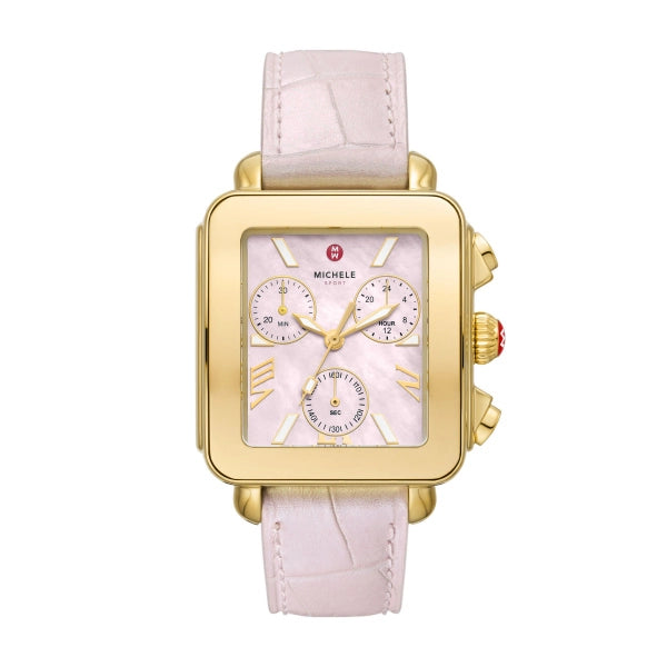 Michele Deco Sport Pink 30mm Watch