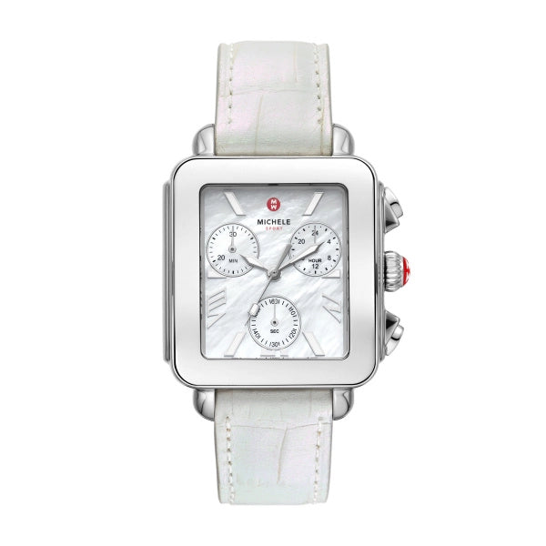 Michele Deco Sport White 33mm Watch