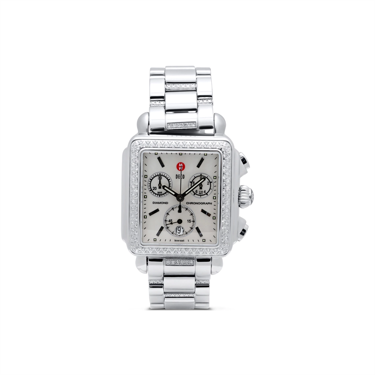 Michele Deco Steel Diamonds MOP Dial 33mm Quartz (Preowned)