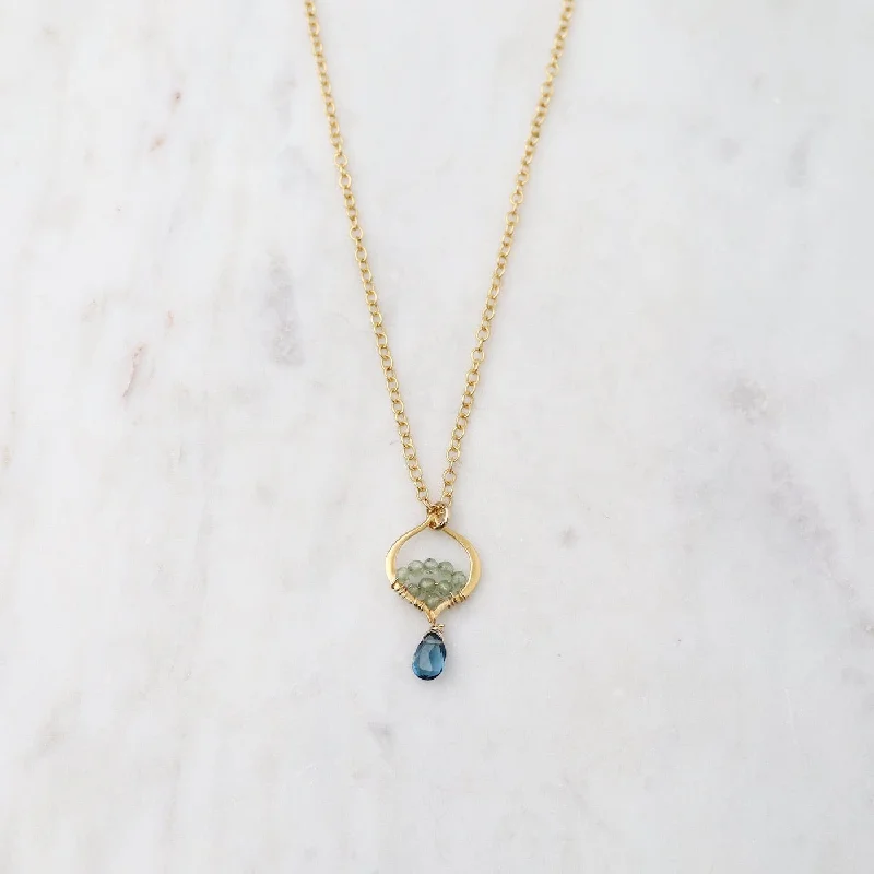 Blue Topaz Arabesque Necklace