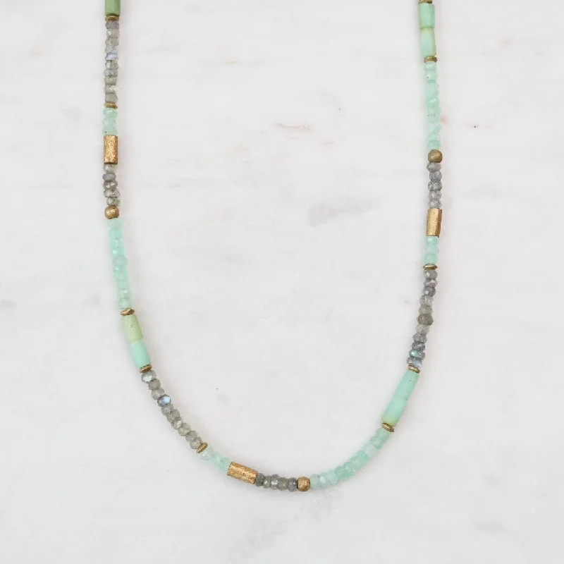 Chrysophase Labradorite Necklace