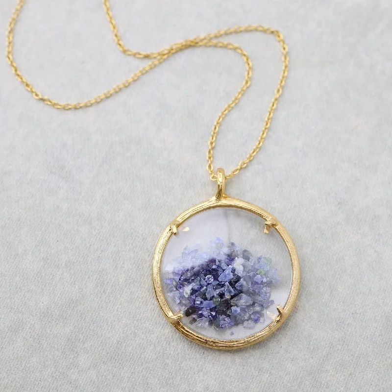 Large Shaker Sapphire Birthstone Necklace