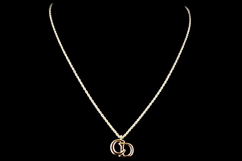 Vintage Christian Dior Logo Necklace