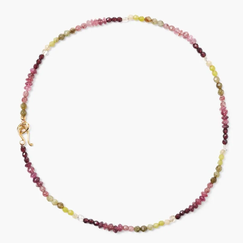 Mixed Tourmaline Bead Necklace