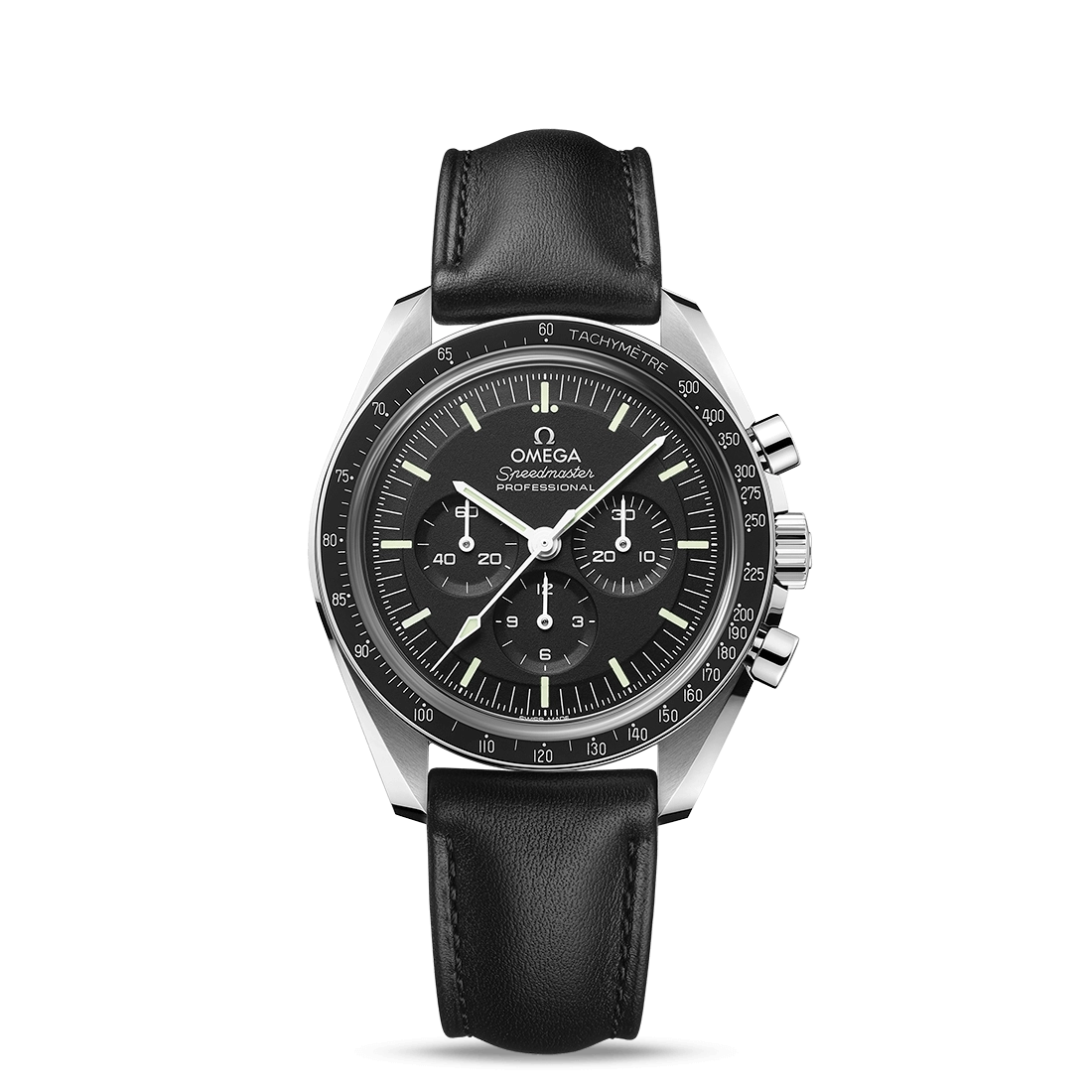 Omega Speedmaster Moonwatch Professional Master Chronometer Black Leather 42mm