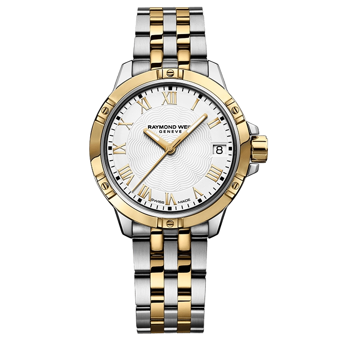 Raymond Weil Tango Watch Two-Tone White Roman Dial 30mm Quartz