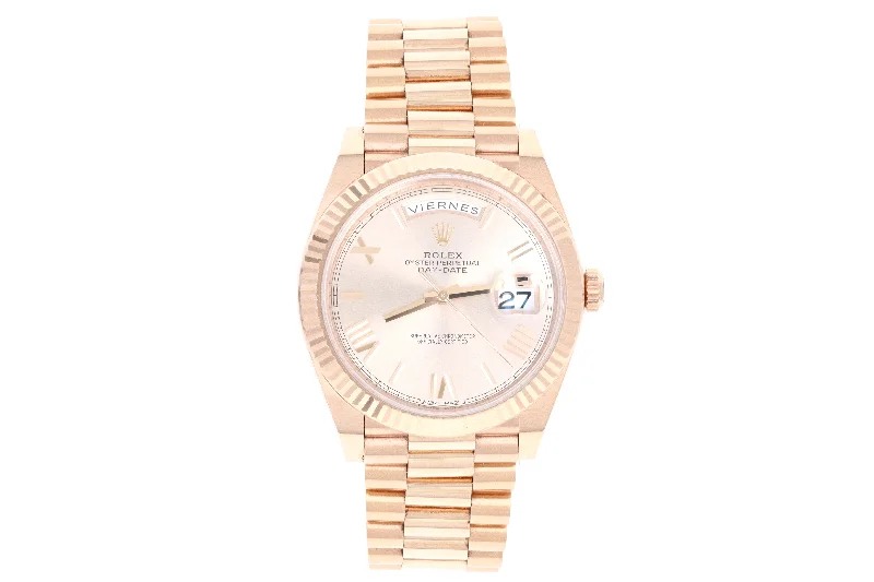 Rolex 18K Rose Gold President Model 228235