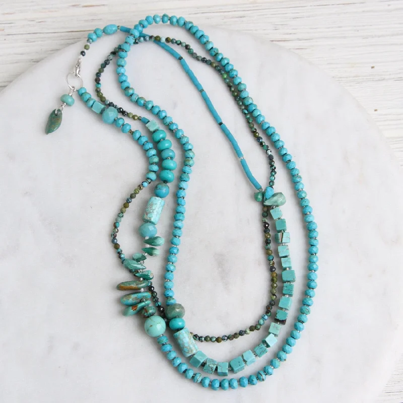 Long Turquoise Mix Necklace