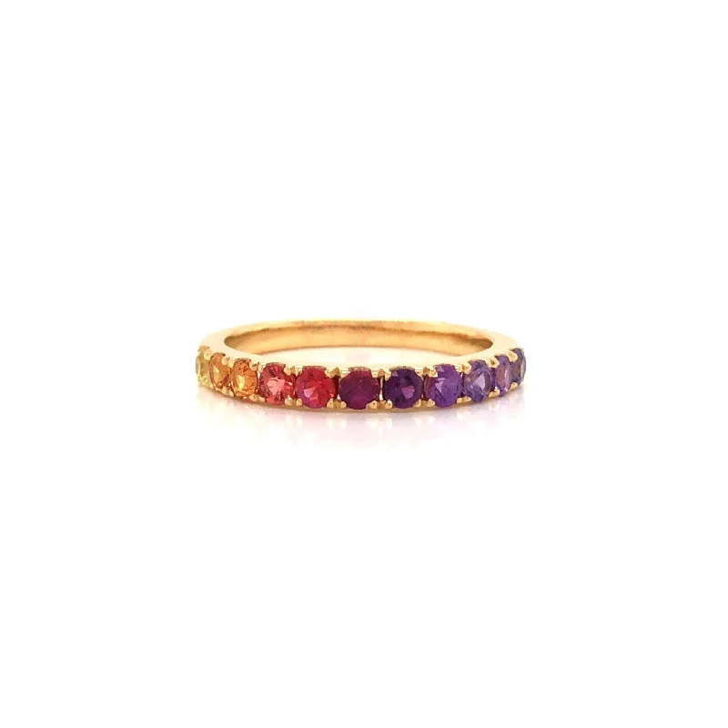 Sapphire Rainbow Ring