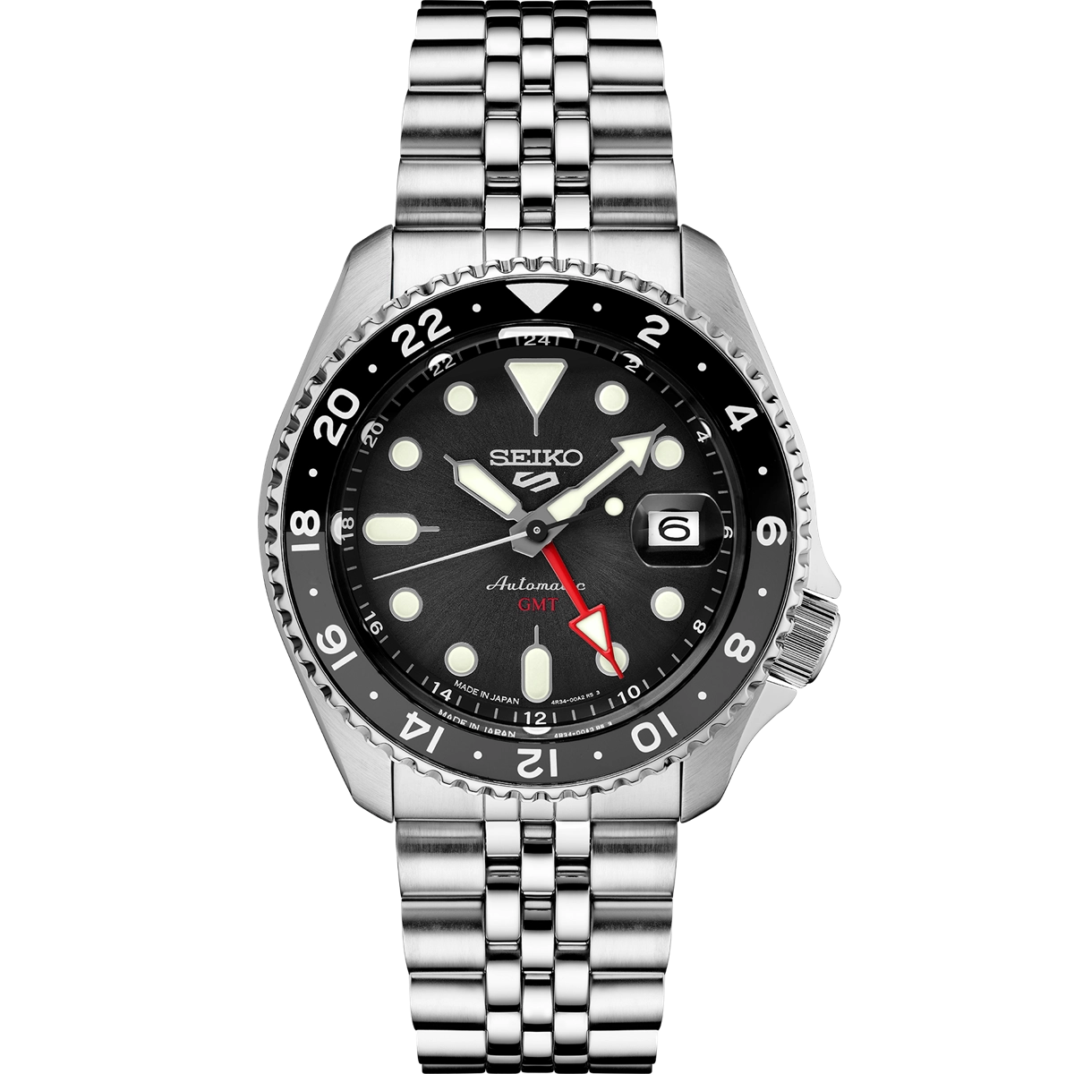 Seiko 5 Sports SKX Sports Style GMT Series Black Dial