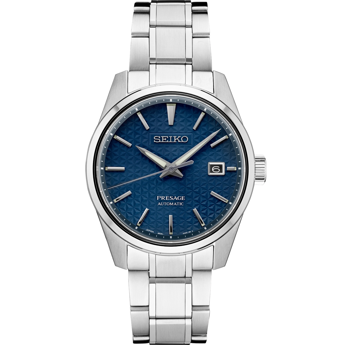 Seiko Presage SPB167 Watch Blue Textured Dial Stainless Steel 39.3mm Automatic