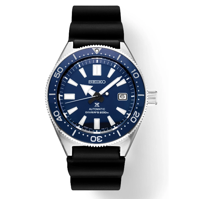 Seiko Prospex Diver Watch Blue Dial Silicone Strap 42.6mm Automatic