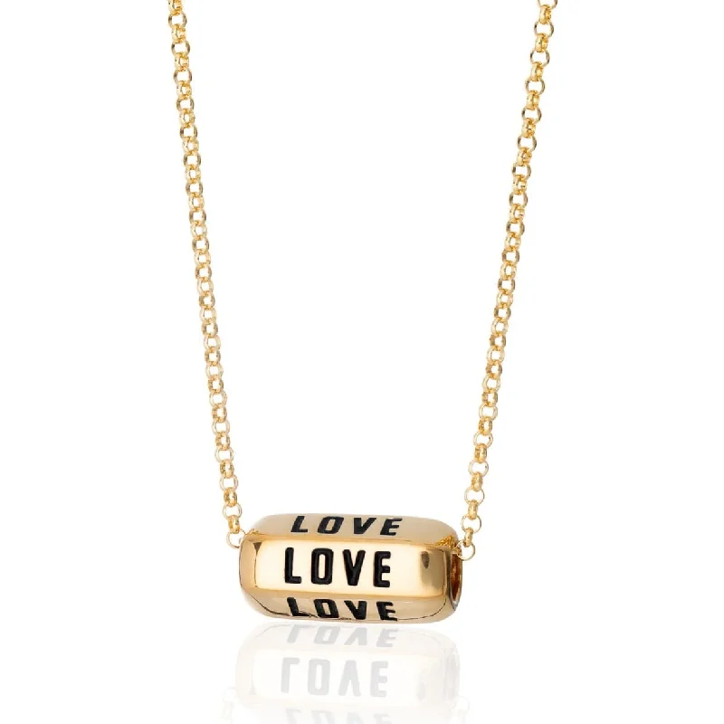 Love is All Around Necklace in Black