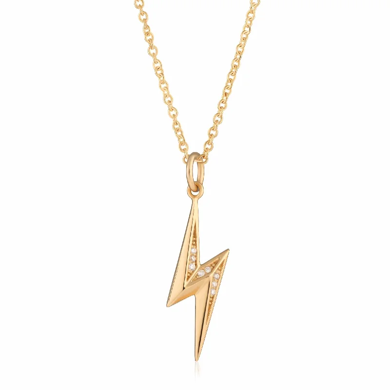 Sparkling Lightning Bolt Necklace