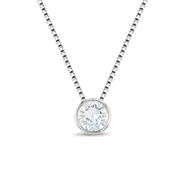 Bezel CZ Halo Children's Necklace