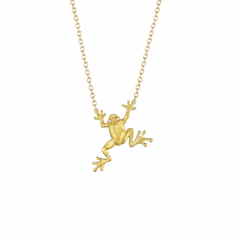 Climbing Frog Necklace