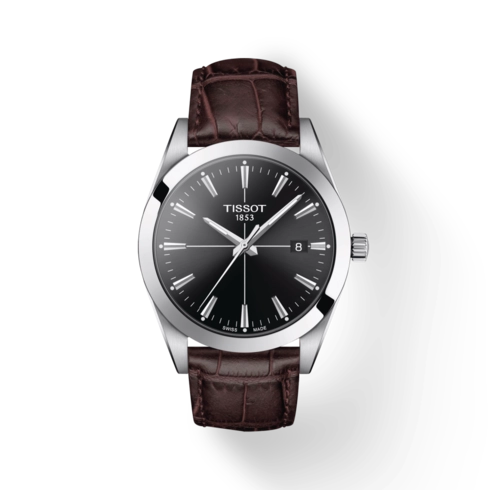 Tissot Gentleman Black Dial Stainless Steel 40mm Quartz