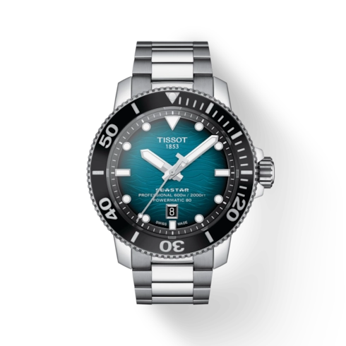 Tissot Seastar 2000 Professional Powermatic 80 Blue Gradient Dial 46mm Automatic