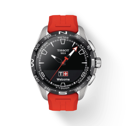 Tissot T-Touch Connect Solar Titanium and Ceramic Case Red Strap 47mm