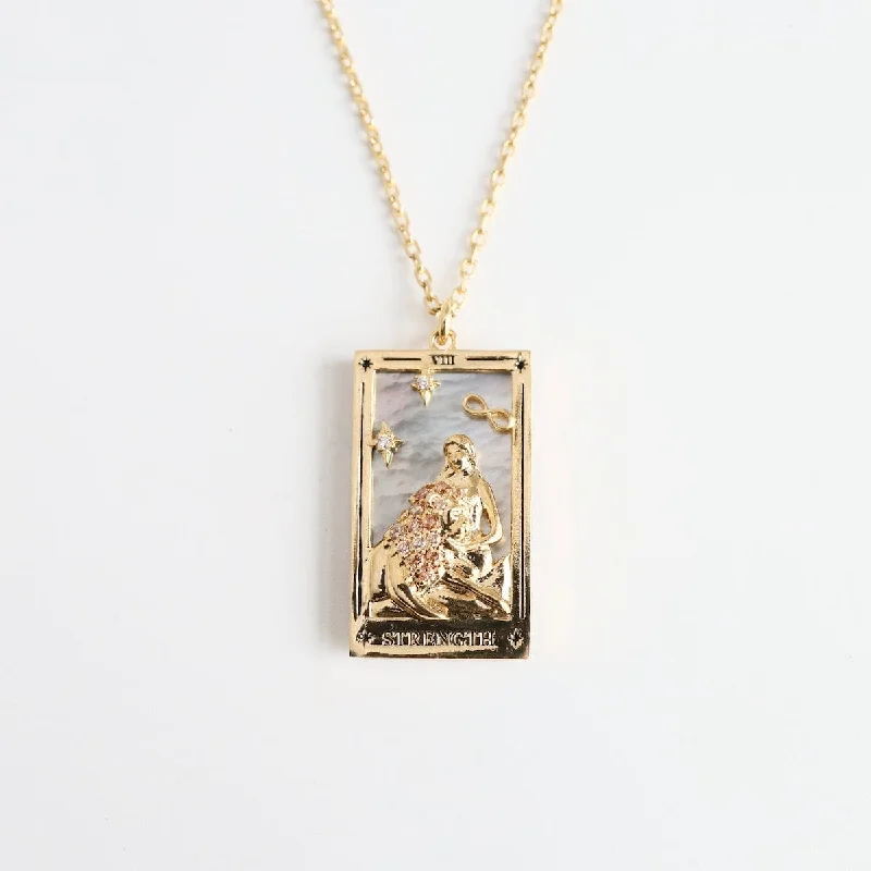 The Strength Tarot Card Necklace