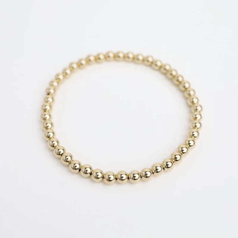 14k Bead Stretch Bracelet