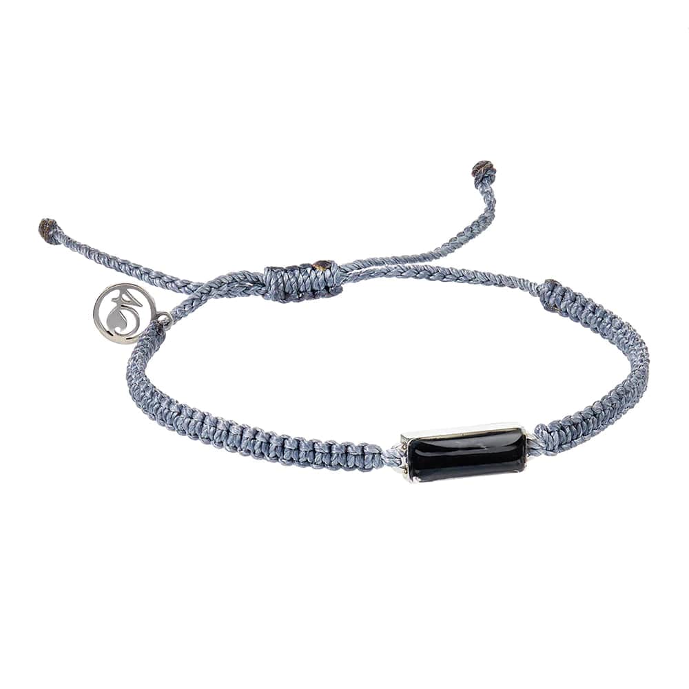 4 Ocean Recycled Plastic & Glass Braclet - Ghost Net - Charcoal