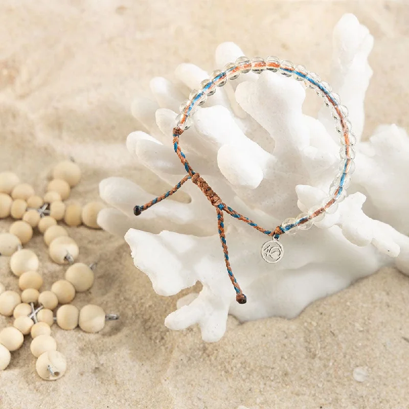 4 Ocean Recycled Plastic & Glass Bracelet - Seaside