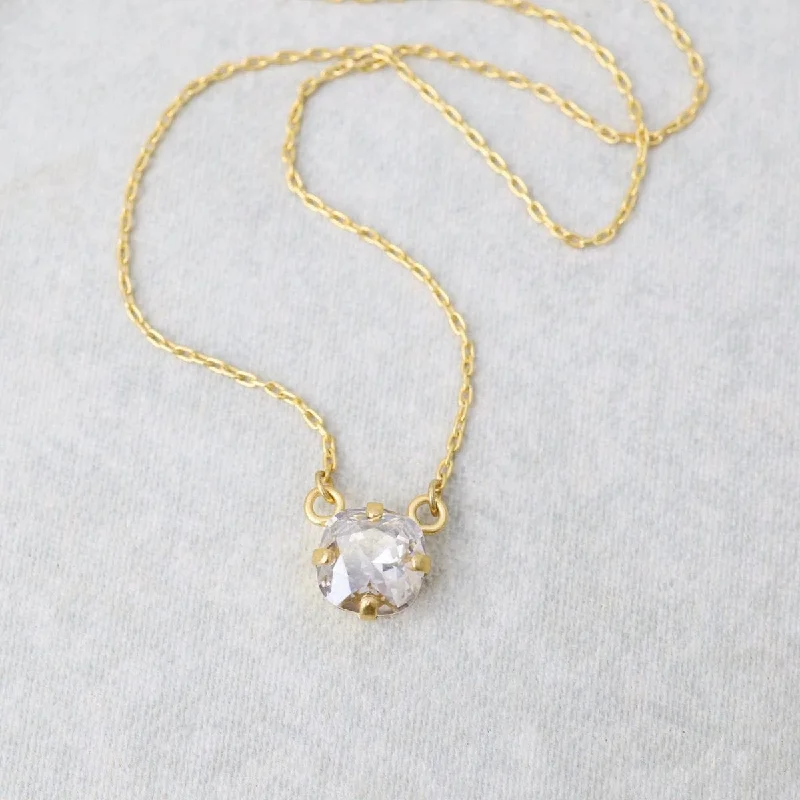 Single Swarovski Crystal Necklace - Moonlight