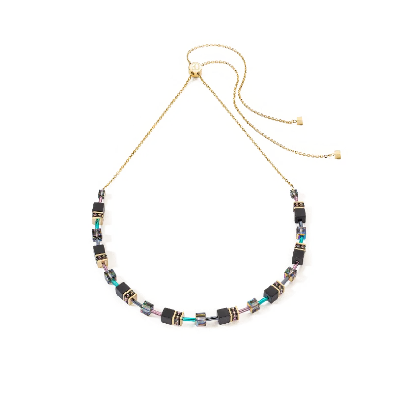 Multicolor GeoCube Chain Necklace